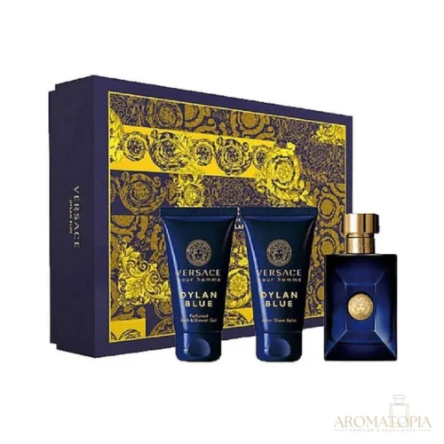Dylan Blue  Estuche EDT 50ML + GEL 50ML + AF. SHAVE 50ML Hom — Versace